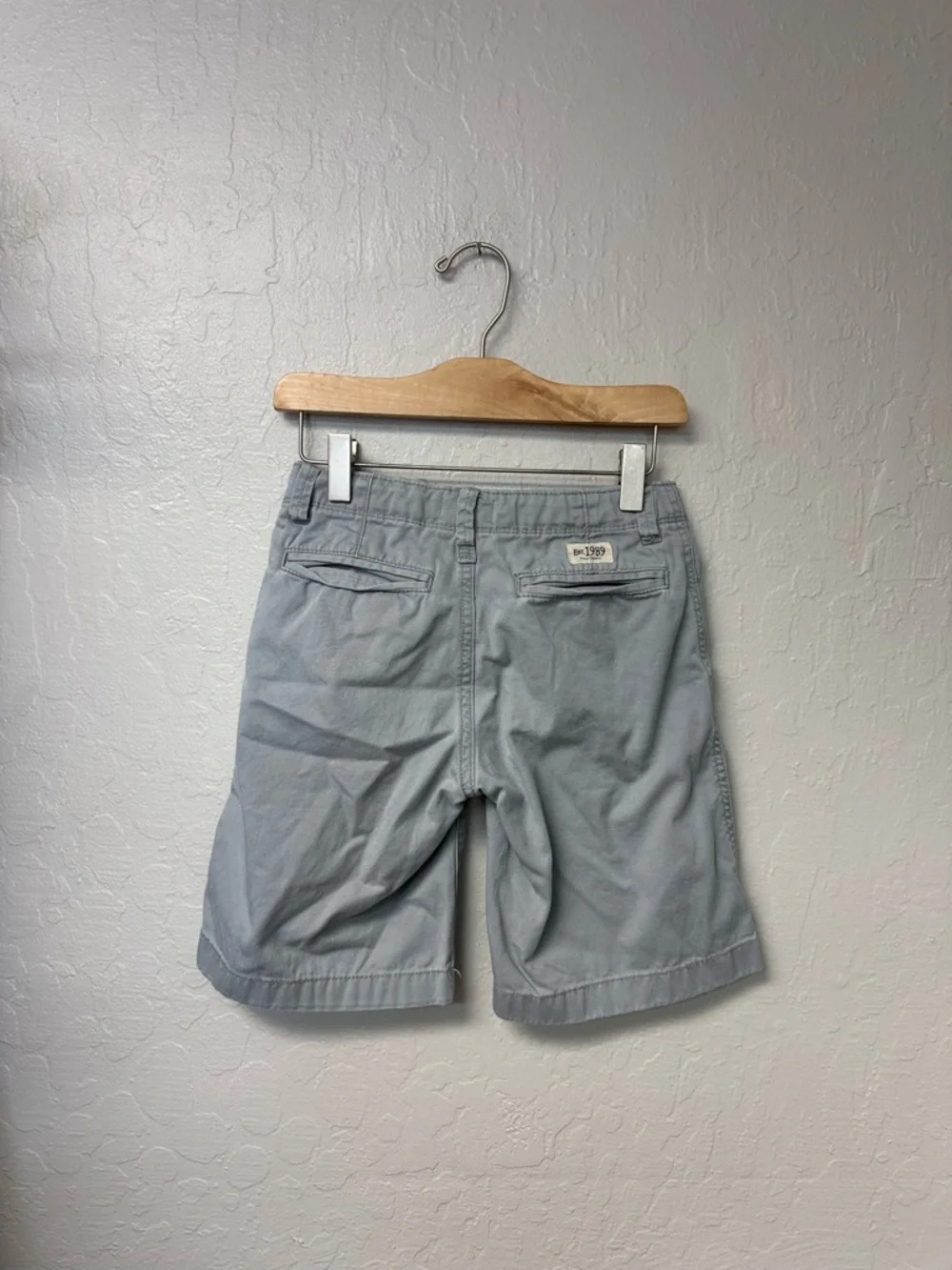 $8 ADD ON The children’s‎ place boy Khaki shorts chino blue gray 7Y